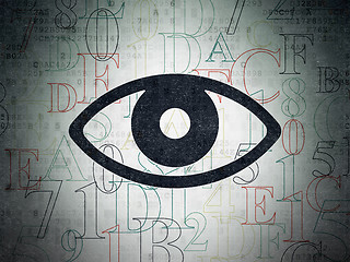 Image showing Security concept: Eye on Digital Paper background