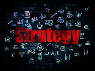 Image showing Finance concept: Strategy on Digital background