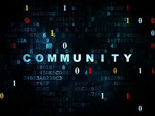 Image showing Social network concept: Community on Digital background