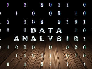 Image showing Data concept: Data Analysis in grunge dark room