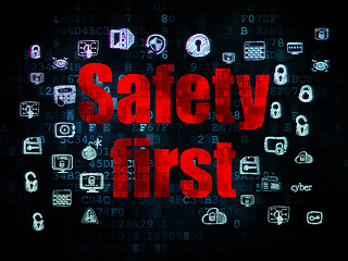 Image showing Security concept: Safety First on Digital background