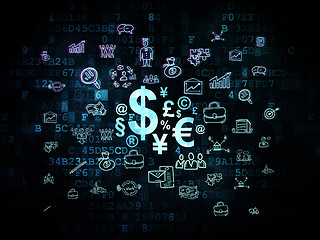 Image showing Finance concept: Finance Symbol on Digital background