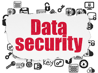 Image showing Privacy concept: Data Security on Torn Paper background