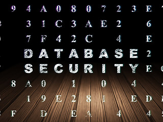 Image showing Safety concept: Database Security in grunge dark room