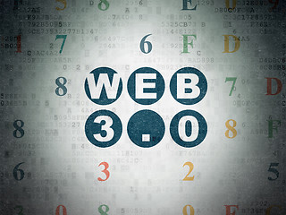 Image showing Web design concept: Web 3.0 on Digital Paper background