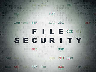 Image showing Security concept: File Security on Digital Paper background