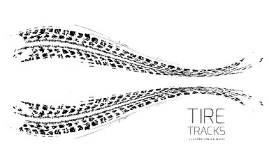 Image showing Tire tracks background