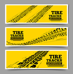 Image showing Tire tracks background