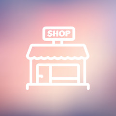 Image showing Shop store Thin line icon