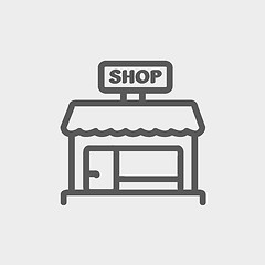 Image showing Shop store Thin line icon