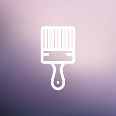 Image showing Paintbrush thin line icon