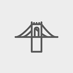 Image showing Bridge thin line icon