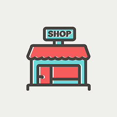 Image showing Shop store Thin line icon