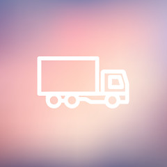 Image showing Delivery truck thin line icon