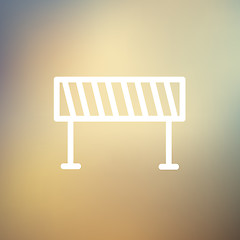 Image showing Road Barrier thin line icon