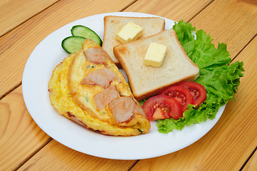 Image showing fresh country omelette