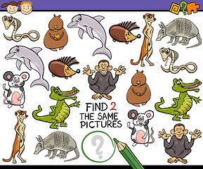 Image showing find same picture game cartoon