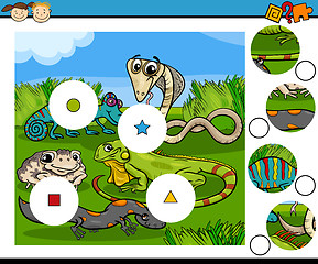 Image showing match pieces game cartoon