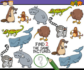 Image showing find same picture game cartoon