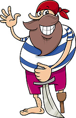 Image showing funny pirate cartoon illustration