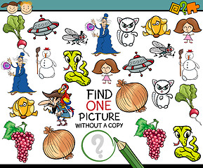 Image showing find single picture game cartoon