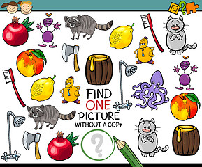 Image showing find single picture game cartoon