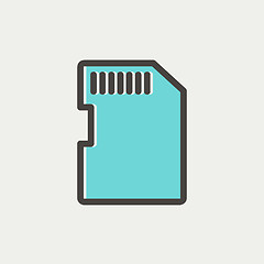 Image showing SIM Card thin line icon