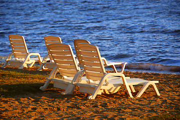 Image showing Beach chairs