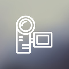 Image showing Camcorder thin line icon