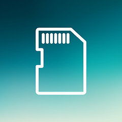 Image showing SIM Card thin line icon