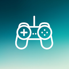 Image showing Joystick thin line icon