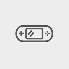 Image showing Video game controller thin line icon