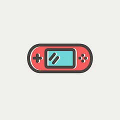 Image showing Video game controller thin line icon
