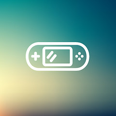 Image showing Video game controller thin line icon