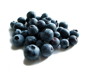 Image showing Blueberries on white