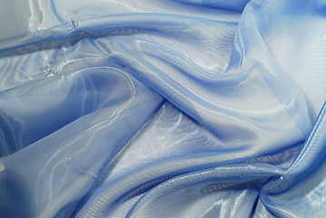 Image showing Blue fabric background