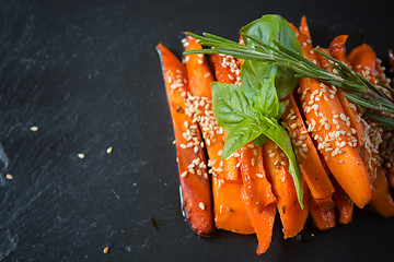 Image showing Caramelized carrots