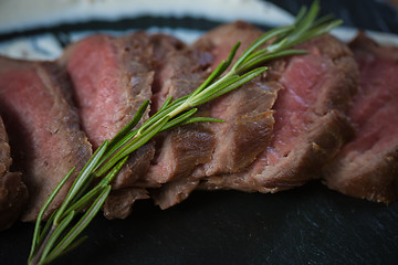 Image showing Medium Rare Cooked Beef Roast