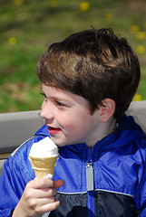 Image showing Boy with ice cream