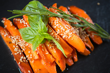 Image showing Caramelized carrots