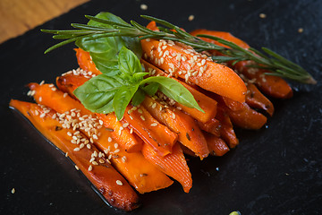 Image showing Caramelized carrots