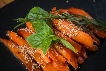 Image showing Caramelized carrots