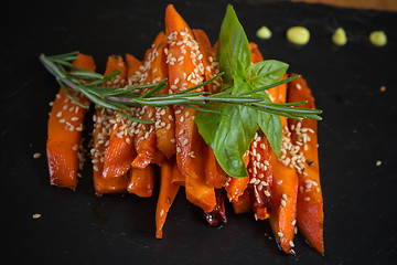 Image showing Caramelized carrots