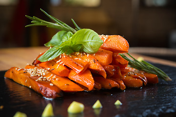 Image showing Caramelized carrots