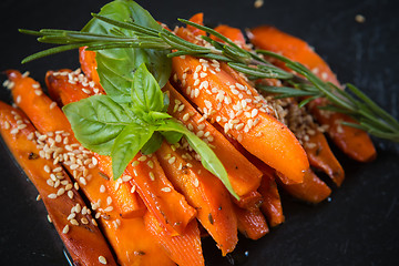 Image showing Caramelized carrots