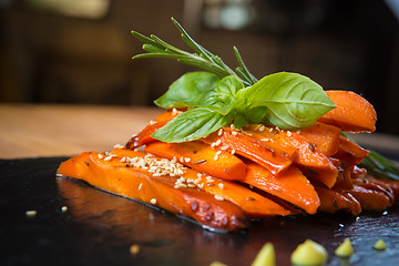 Image showing Caramelized carrots