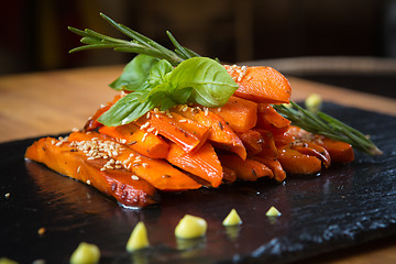 Image showing Caramelized carrots