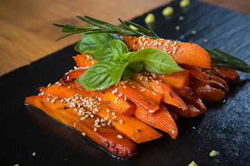 Image showing Caramelized carrots