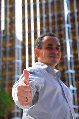 Image showing Businessman thumbs up
