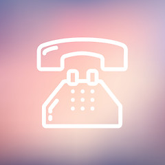 Image showing Telephone thin line icon